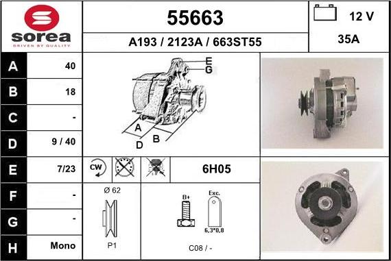 EAI 55663 - Alternator furqanavto.az