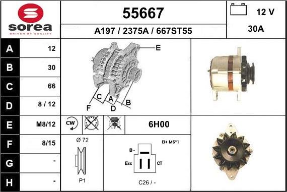 EAI 55667 - Alternator furqanavto.az