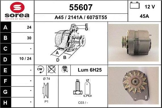 EAI 55607 - Alternator furqanavto.az