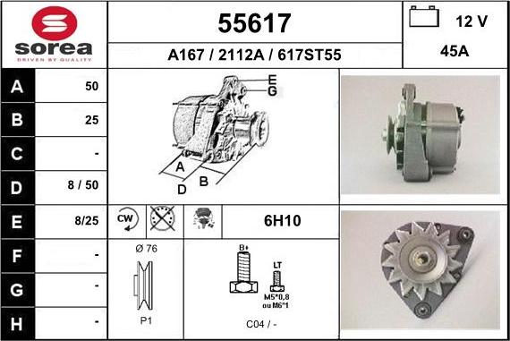 EAI 55617 - Alternator furqanavto.az