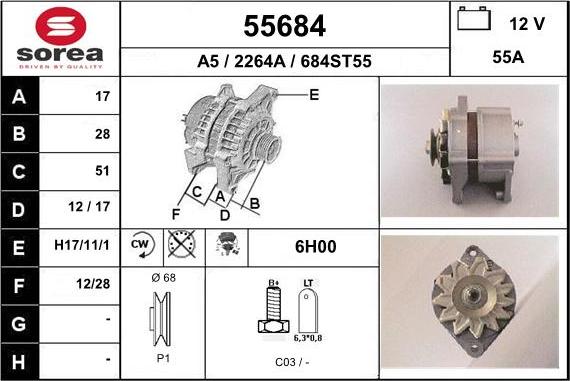 EAI 55684 - Alternator furqanavto.az