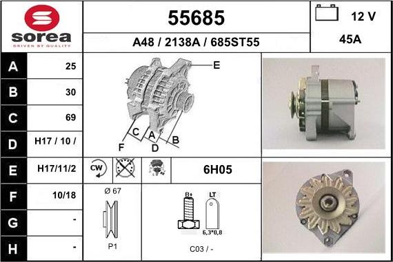 EAI 55685 - Alternator furqanavto.az