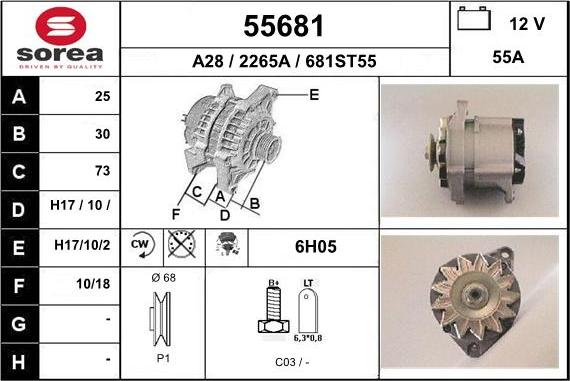 EAI 55681 - Alternator furqanavto.az
