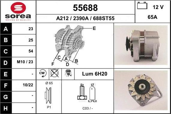 EAI 55688 - Alternator furqanavto.az