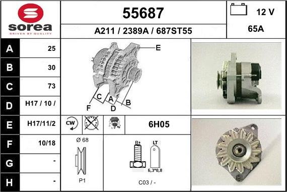 EAI 55687 - Alternator furqanavto.az