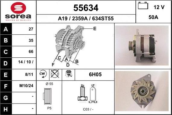 EAI 55634 - Alternator furqanavto.az