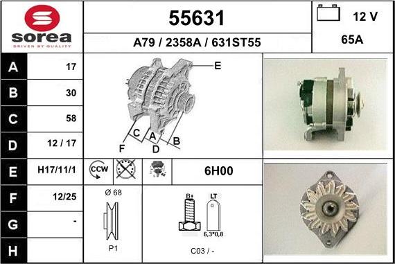 EAI 55631 - Alternator furqanavto.az