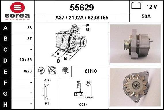 EAI 55629 - Alternator furqanavto.az