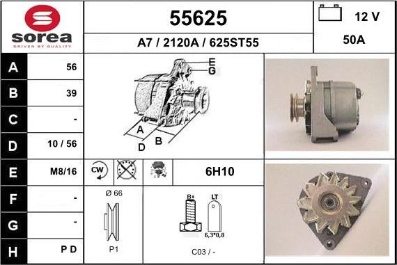 EAI 55625 - Alternator furqanavto.az