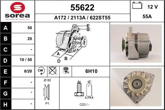 EAI 55622 - Alternator furqanavto.az