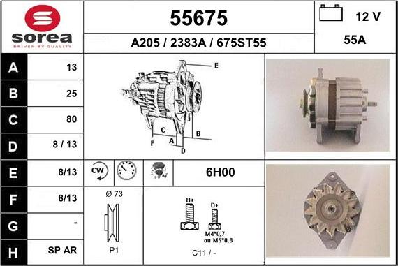 EAI 55675 - Alternator furqanavto.az