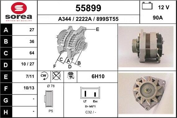 EAI 55899 - Alternator furqanavto.az