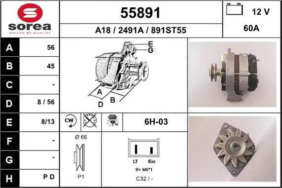 EAI 55891 - Alternator furqanavto.az