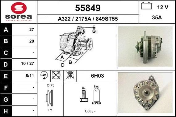 EAI 55849 - Alternator furqanavto.az