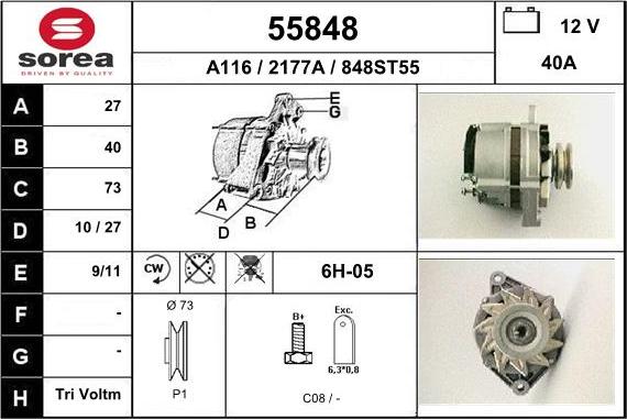 EAI 55848 - Alternator furqanavto.az