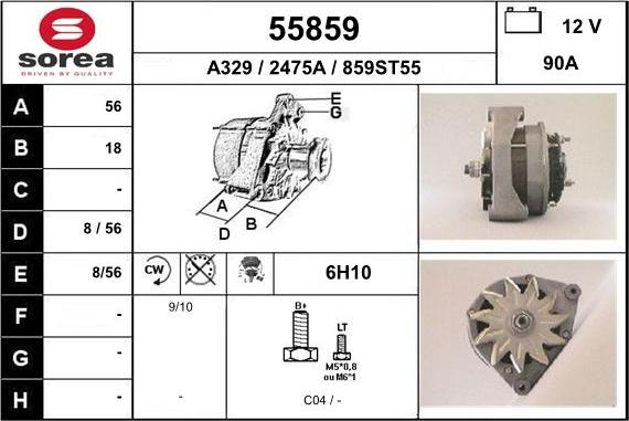 EAI 55859 - Alternator furqanavto.az