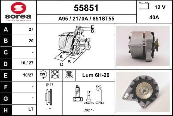EAI 55851 - Alternator furqanavto.az