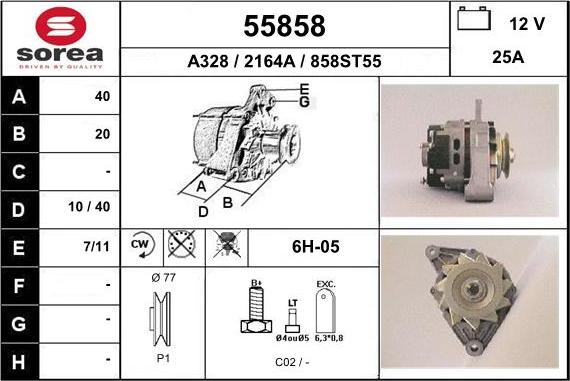 EAI 55858 - Alternator furqanavto.az