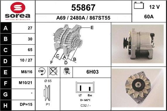 EAI 55867 - Alternator furqanavto.az