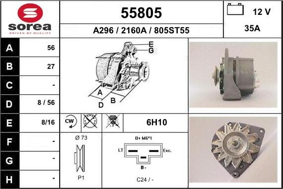 EAI 55805 - Alternator furqanavto.az