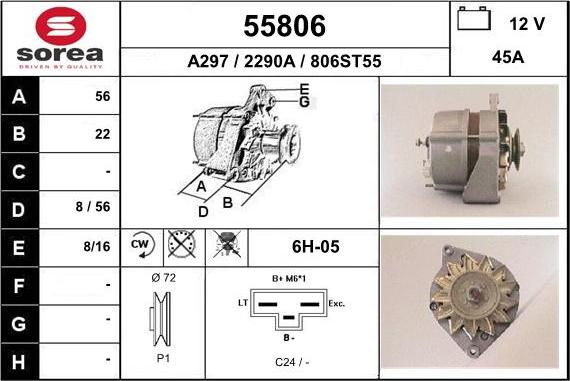 EAI 55806 - Alternator furqanavto.az