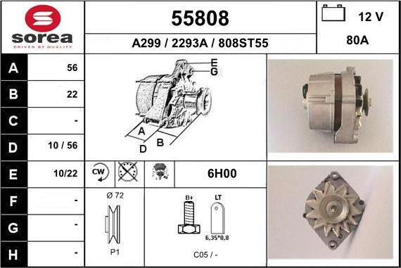 EAI 55808 - Alternator furqanavto.az