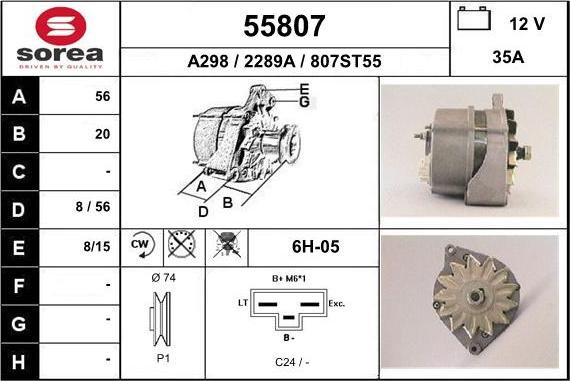 EAI 55807 - Alternator furqanavto.az