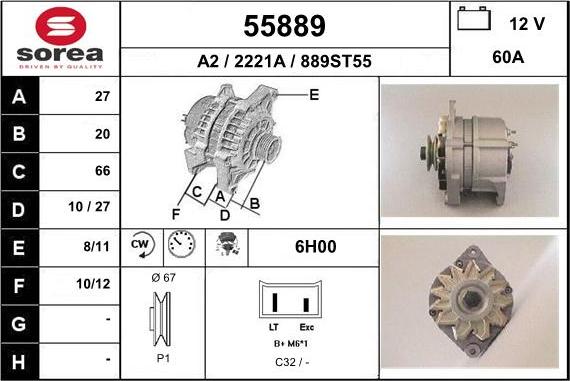 EAI 55889 - Alternator furqanavto.az