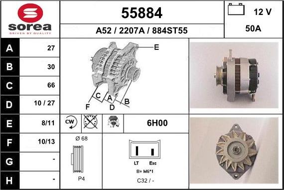 EAI 55884 - Alternator furqanavto.az