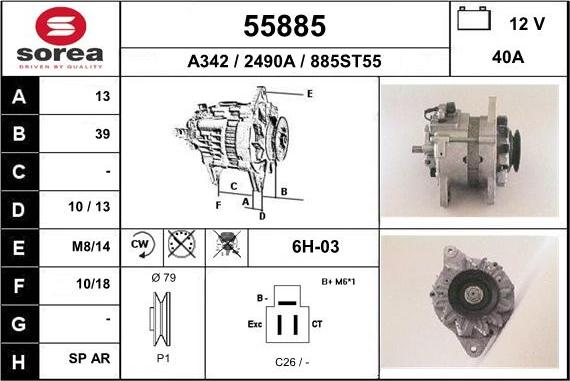 EAI 55885 - Alternator furqanavto.az