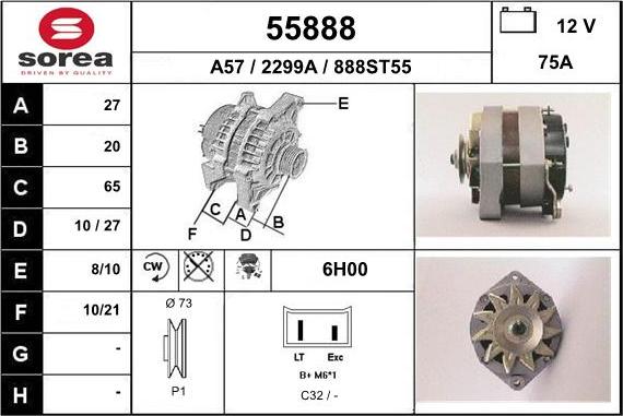 EAI 55888 - Alternator furqanavto.az