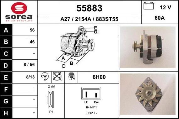 EAI 55883 - Alternator furqanavto.az