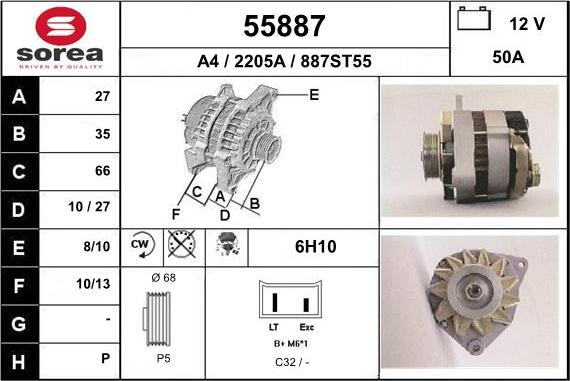 EAI 55887 - Alternator furqanavto.az