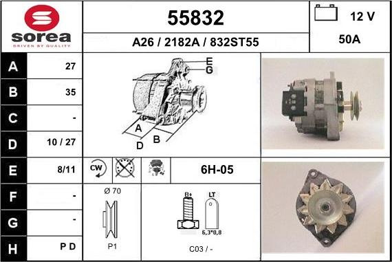 EAI 55832 - Alternator furqanavto.az