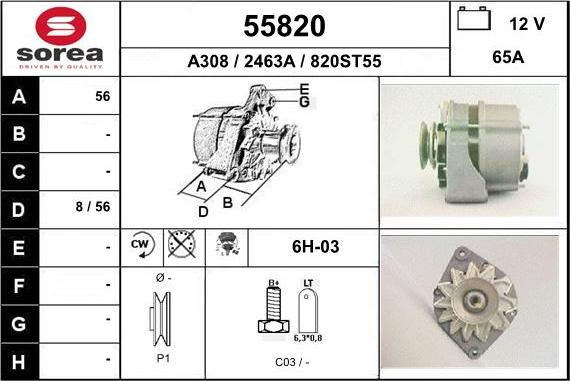 EAI 55820 - Alternator furqanavto.az