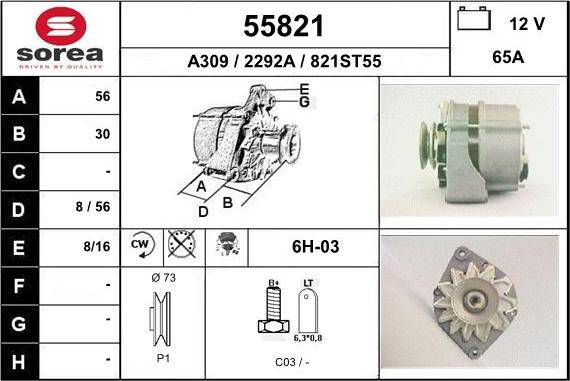 EAI 55821 - Alternator furqanavto.az