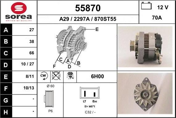 EAI 55870 - Alternator furqanavto.az