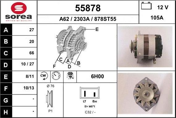 EAI 55878 - Alternator furqanavto.az