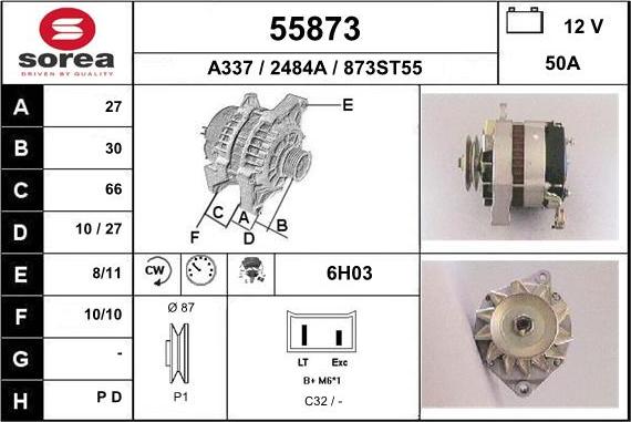 EAI 55873 - Alternator furqanavto.az