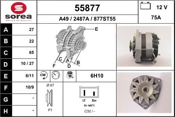 EAI 55877 - Alternator furqanavto.az