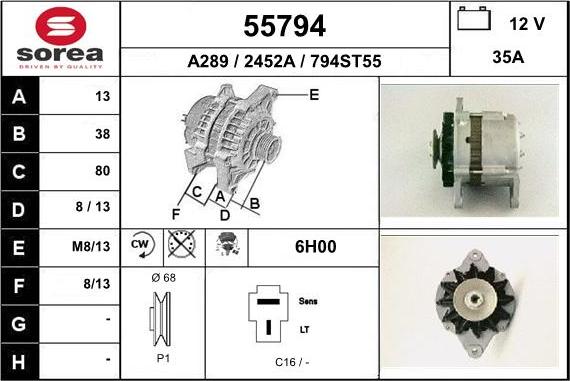 EAI 55794 - Alternator furqanavto.az