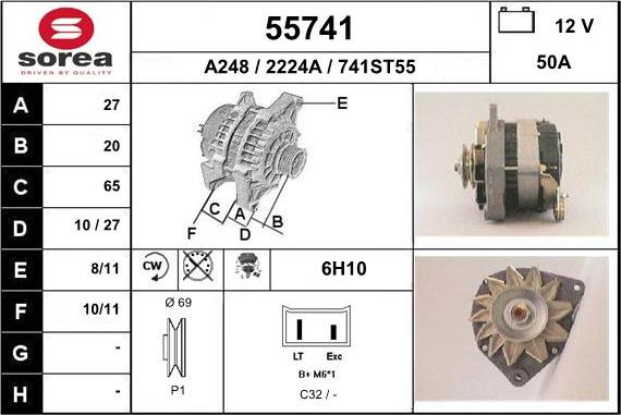 EAI 55741 - Alternator furqanavto.az