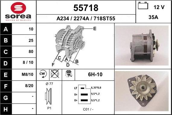 EAI 55718 - Alternator furqanavto.az