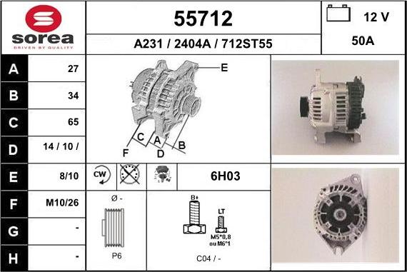 EAI 55712 - Alternator furqanavto.az