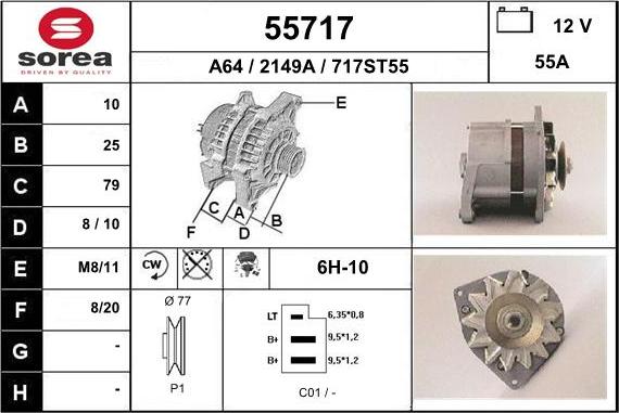 EAI 55717 - Alternator furqanavto.az