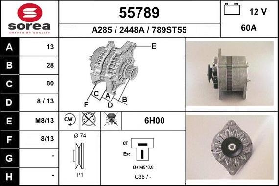 EAI 55789 - Alternator furqanavto.az