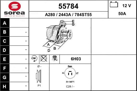 EAI 55784 - Alternator furqanavto.az