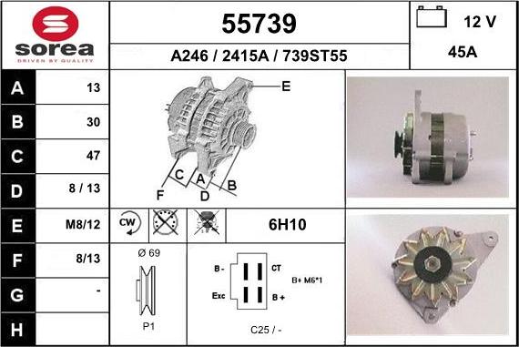 EAI 55739 - Alternator furqanavto.az