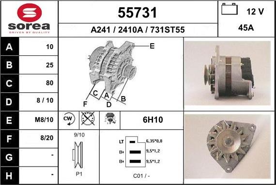 EAI 55731 - Alternator furqanavto.az