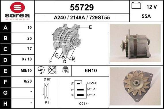 EAI 55729 - Alternator furqanavto.az